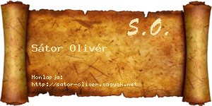 Sátor Olivér névjegykártya